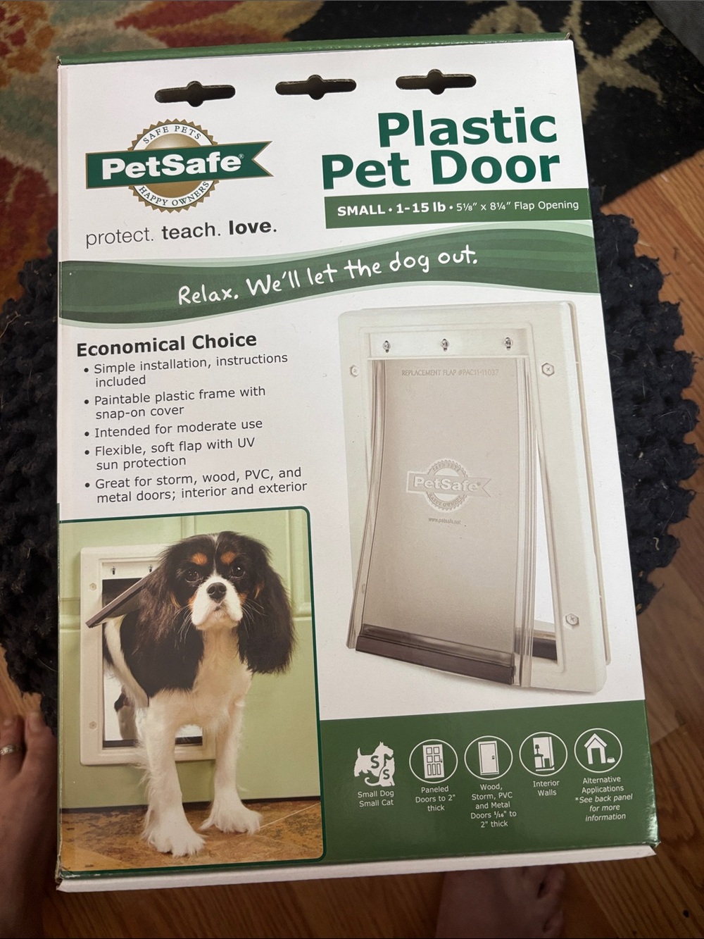 PetSafe White Plastic Pet Door with Clear Flap - Small